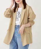 【シップス フォー ウィメン/SHIPS】のSHIPS Colors 手洗い可能 シアー リネンライク ダブルジャケット ベージュ|ID:prp329100004936141
