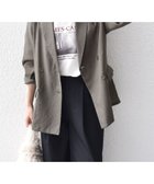 【シップス フォー ウィメン/SHIPS】のSHIPS Colors 手洗い可能 シアー リネンライク ダブルジャケット ブラウン|ID:prp329100004936141