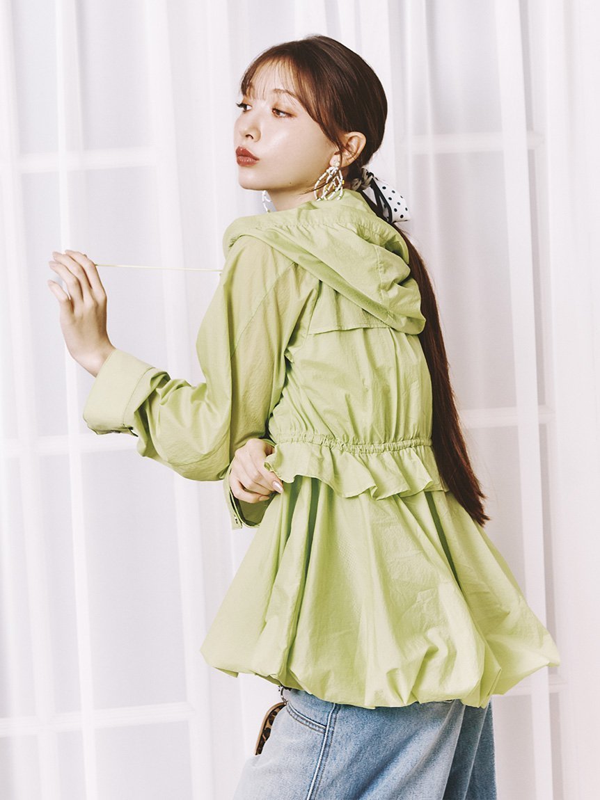 【リリーブラウン/Lily Brown】の【UVカット】撥水ペプラムシアーブルゾン インテリア・キッズ・メンズ・レディースファッション・服の通販 founy(ファニー) 　ファッション　Fashion　レディースファッション　Fashion for Women　アウター　Coat / Outerwear Collection　ブルゾンジャケット・スポーティアウター　Blouson Jackets　春　Spring　スマート　Smart, Elegant　バルーン　Balloon, Balloon Silhouette　ビーチ　Beach, Seaside　ブルゾン　Blouson, Bomber Jacket　ペプラム　Peplum, Flared Hem　ポケット　Pocket, Pocket Detail　メッシュ　Mesh, Net Fabric　水着　Swimsuit, Swimwear　S/S・春夏　SS, Spring/Summer, Warm Season　おすすめ　Recommended / Our Picks　夏　Summer　LIME[022]|ID: prp329100004936150 ipo3291000000037041494