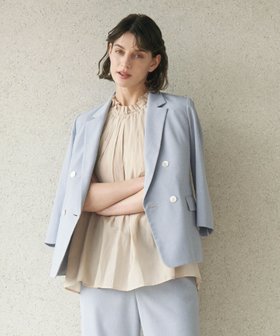 【レリアン/LEILIAN】のダブルテーラードジャケット 人気、トレンドファッション・服の通販 founy(ファニー) ファッション Fashion レディースファッション Fashion for Women アウター Coat / Outerwear Collection レディースジャケット・軽アウター Jackets テーラードジャケット / 通勤・きれいめスタイル Tailored Jackets & Blazers ウォッシャブル Machine Washable スリット Slit, Slit Detail テクスチャー Texture, Textured Fabric ビジネス 仕事 通勤 Business / Work / Commuting ポケット Pocket, Pocket Detail マニッシュ Mannish, Boyish 夏 Summer |ID:prp329100004936160