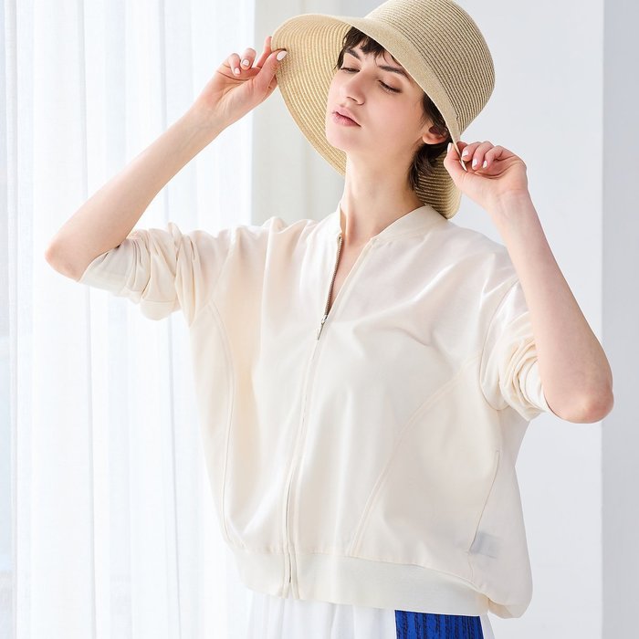 【リズム/R-ISM】の【接触冷感・洗える】ジャージージップブルゾン インテリア・キッズ・メンズ・レディースファッション・服の通販 founy(ファウニー) https://founy.com/ ファッション Fashion レディースファッション Fashion for Women アウター Coat / Outerwear Collection ブルゾンジャケット・スポーティアウター Blouson Jackets 洗える Machine Washable カーディガン Cardigan, Knitwear コンビ Combo, Combination Style 軽量 Lightweight, Ultra Light サンダル Sandals, Summer Shoes ストレッチ Stretch, Stretchy Fabric ツイル Twist, Twisted Detail ブルゾン Blouson, Bomber Jacket おすすめ Recommended / Our Picks 夏 Summer エレガント 上品 Elegant |ID: prp329100004936162 ipo3291000000037296353