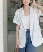 【ミニミニストア/miniministore】の半袖テーラードジャケット レディース夏服 ホワイト|ID: prp329100004936174 ipo3291000000037371850