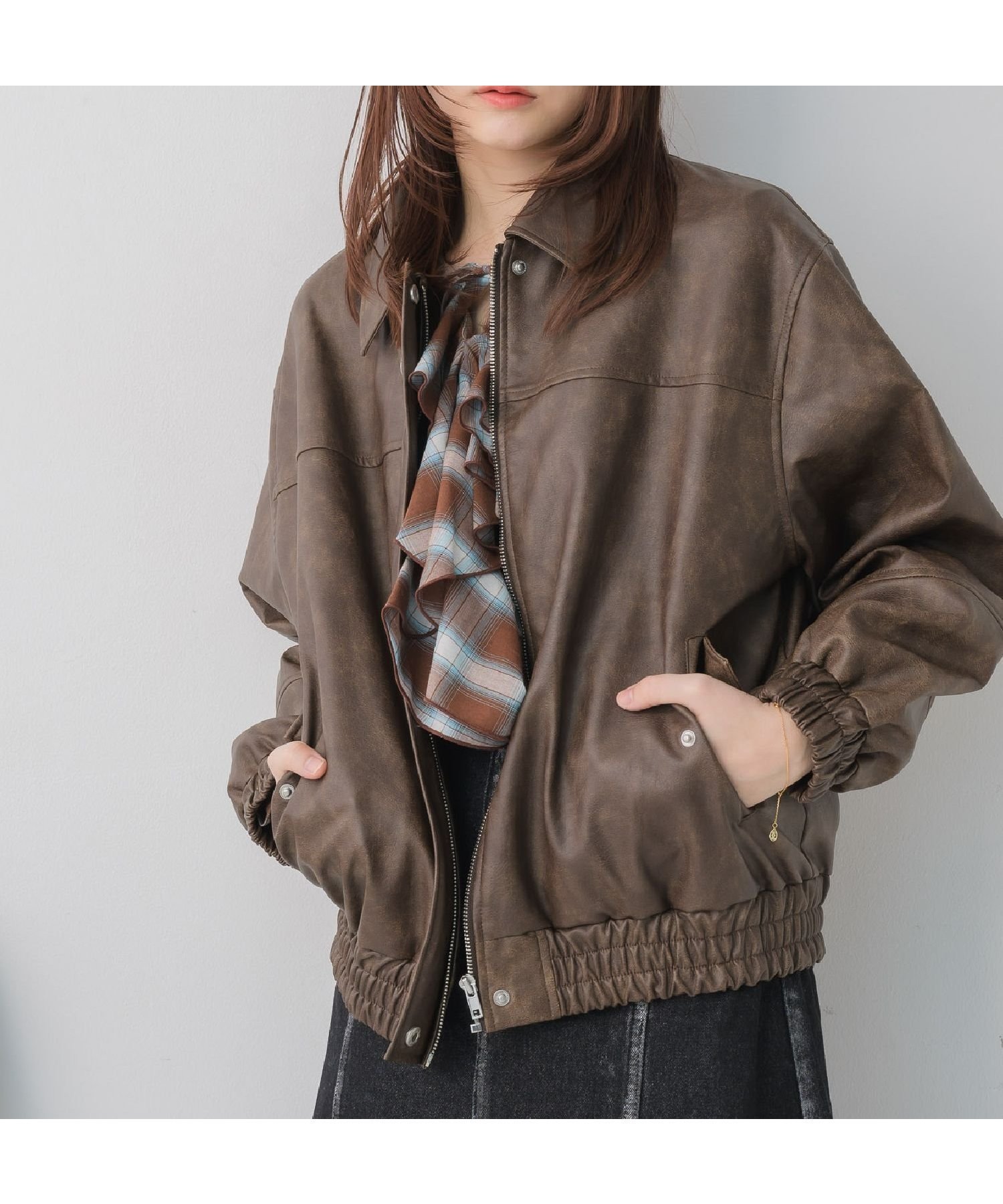 【レトロガール/RETRO GIRL】の2wayFレザーBZ 人気、トレンドファッション・服の通販 founy(ファニー) 　ファッション　Fashion　レディースファッション　Fashion for Women　おすすめ　Recommended / Our Picks　ジャケット　Jacket, Outerwear　デニム　Denim, Jeans Material　トレンド　Trend, Trending Now　ハイネック　High Neck, Mock Neck　ベーシック　Basic, Essential　ボトム　Bottoms, Lower Wear　ロング　Long, Long-Length　冬　Winter / This Winter　定番　Standard, Basic Item　春　Spring　羽織　Haori, Light Jacket　 other-1|ID: prp329100004936182 ipo3291000000037041621