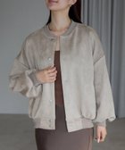 【リラクロ/relaclo】のmitis/フェイクスウェードスタジャン グレージュ|ID: prp329100004936183 ipo3291000000037041626