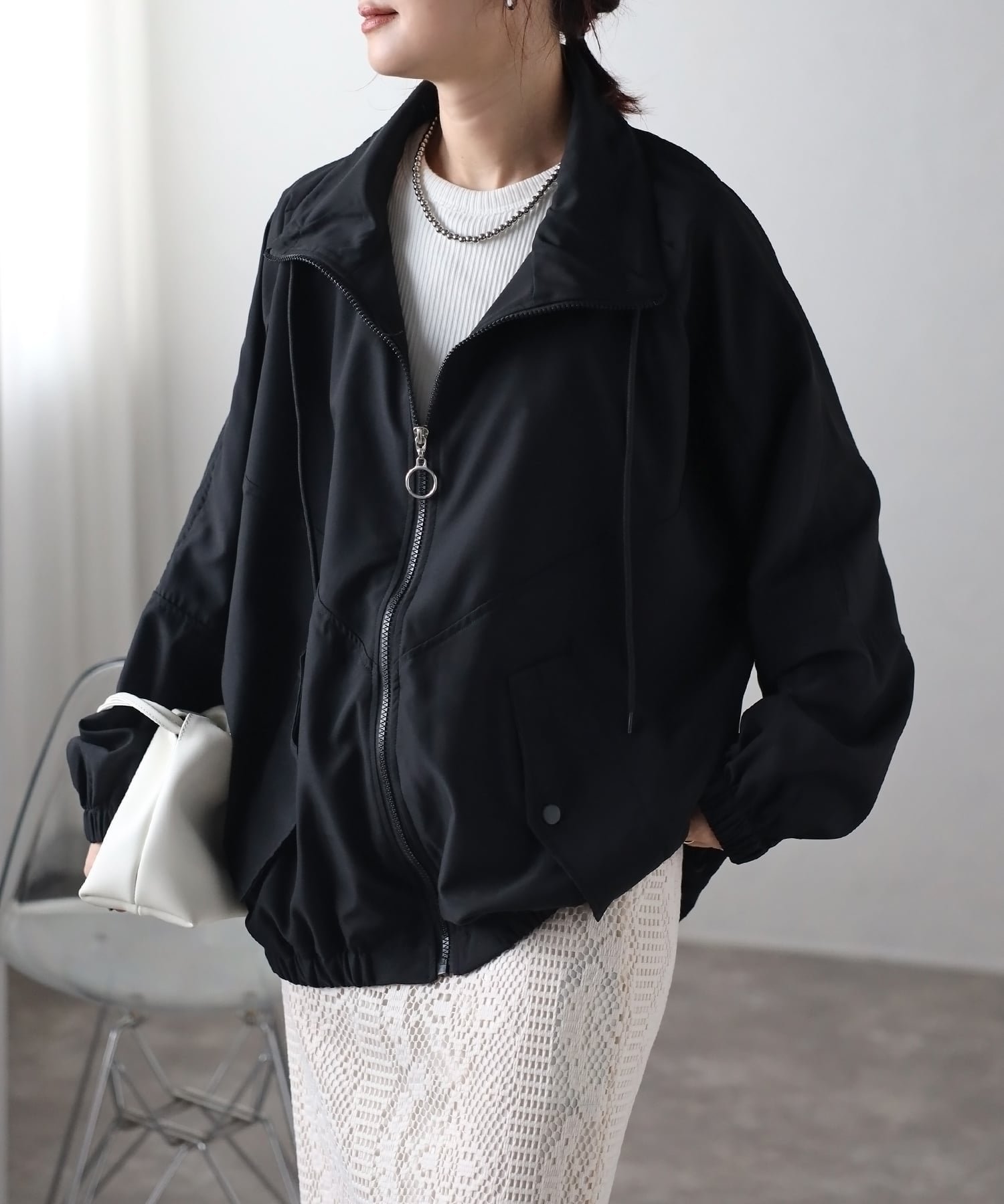 【リラクロ/relaclo】のmitis/オーバーサイズトラックジャケット インテリア・キッズ・メンズ・レディースファッション・服の通販 founy(ファニー) 　ファッション　Fashion　レディースファッション　Fashion for Women　アウター　Coat / Outerwear Collection　レディースジャケット・軽アウター　Jackets　インナー　Innerwear　ジャケット　Jacket, Outerwear　スタンド　Stand Collar, Upright Stand　フロント　Front, Front Design　ブラック|ID: prp329100004936184 ipo3291000000037041635