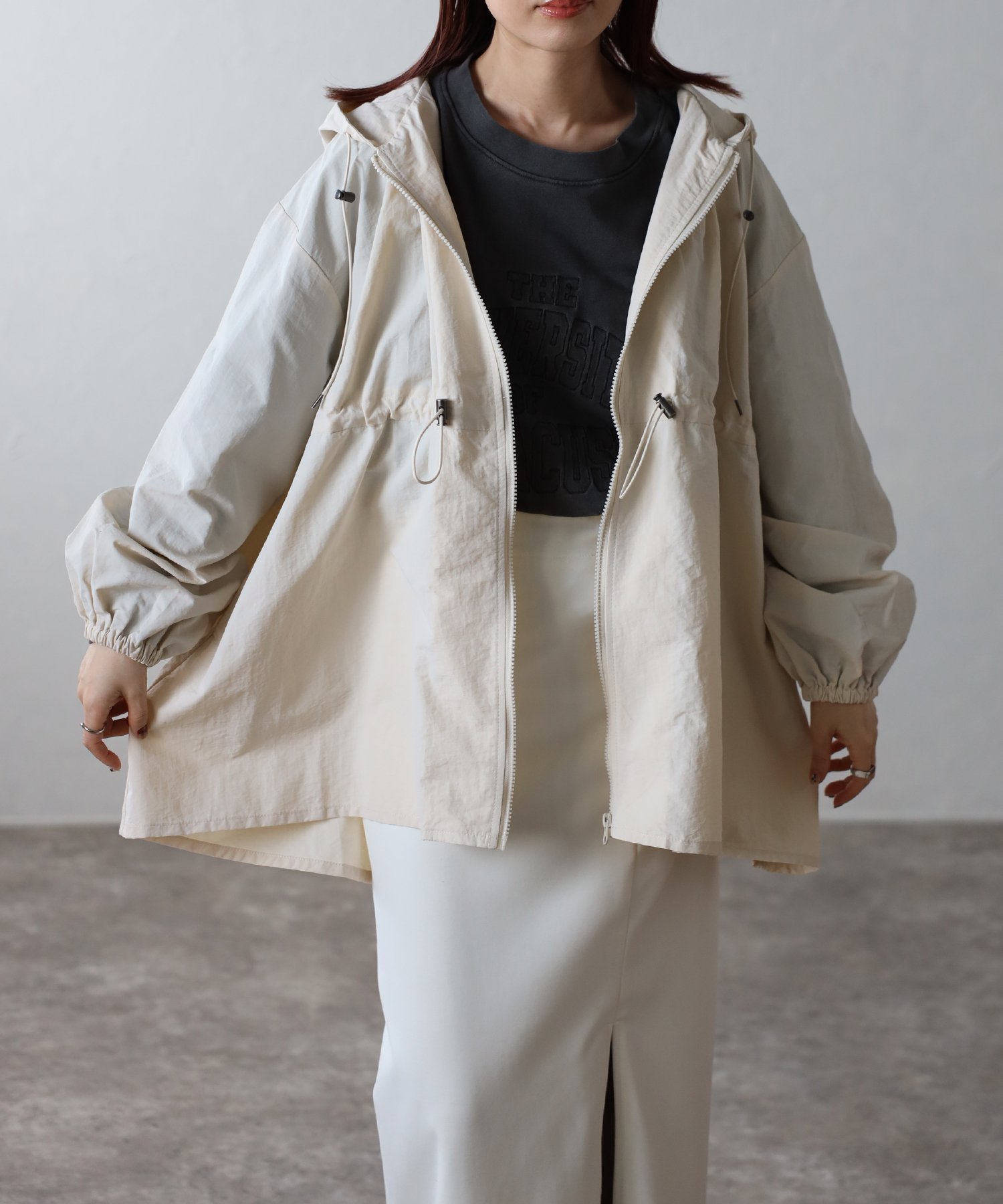 【リラクロ/relaclo】のmitis/ドロストフード付きブルゾン インテリア・キッズ・メンズ・レディースファッション・服の通販 founy(ファニー) 　ファッション　Fashion　レディースファッション　Fashion for Women　アウター　Coat / Outerwear Collection　ブルゾンジャケット・スポーティアウター　Blouson Jackets　ブルゾン　Blouson, Bomber Jacket　ビジネス 仕事 通勤　Business / Work / Commuting　アイボリー|ID: prp329100004936185 ipo3291000000037041639