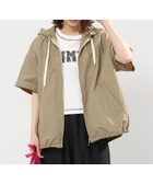 【スタディオ クリップ/studio CLIP】のハーフスリーブジップフーディ ベージュ55|ID: prp329100004936197 ipo3291000000037041695