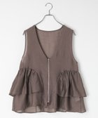 【レプシィム ローリーズファーム/LEPSIM LOWRYS FARM】のシアーZIPペプラムベスト 人気、トレンドファッション・服の通販 founy(ファニー) ファッション Fashion レディースファッション Fashion for Women アウター Coat / Outerwear Collection トップス・カットソー Cut & Sew Tops ベスト&ジレ / 重ね着スタイル Vests & Gilets おすすめ Recommended / Our Picks インナー Innerwear シアー Sheer, See-Through ベスト Vest, Waistcoat ペプラム Peplum, Flared Hem thumbnail カーキブラウン76|ID: prp329100004936199 ipo3291000000037041701