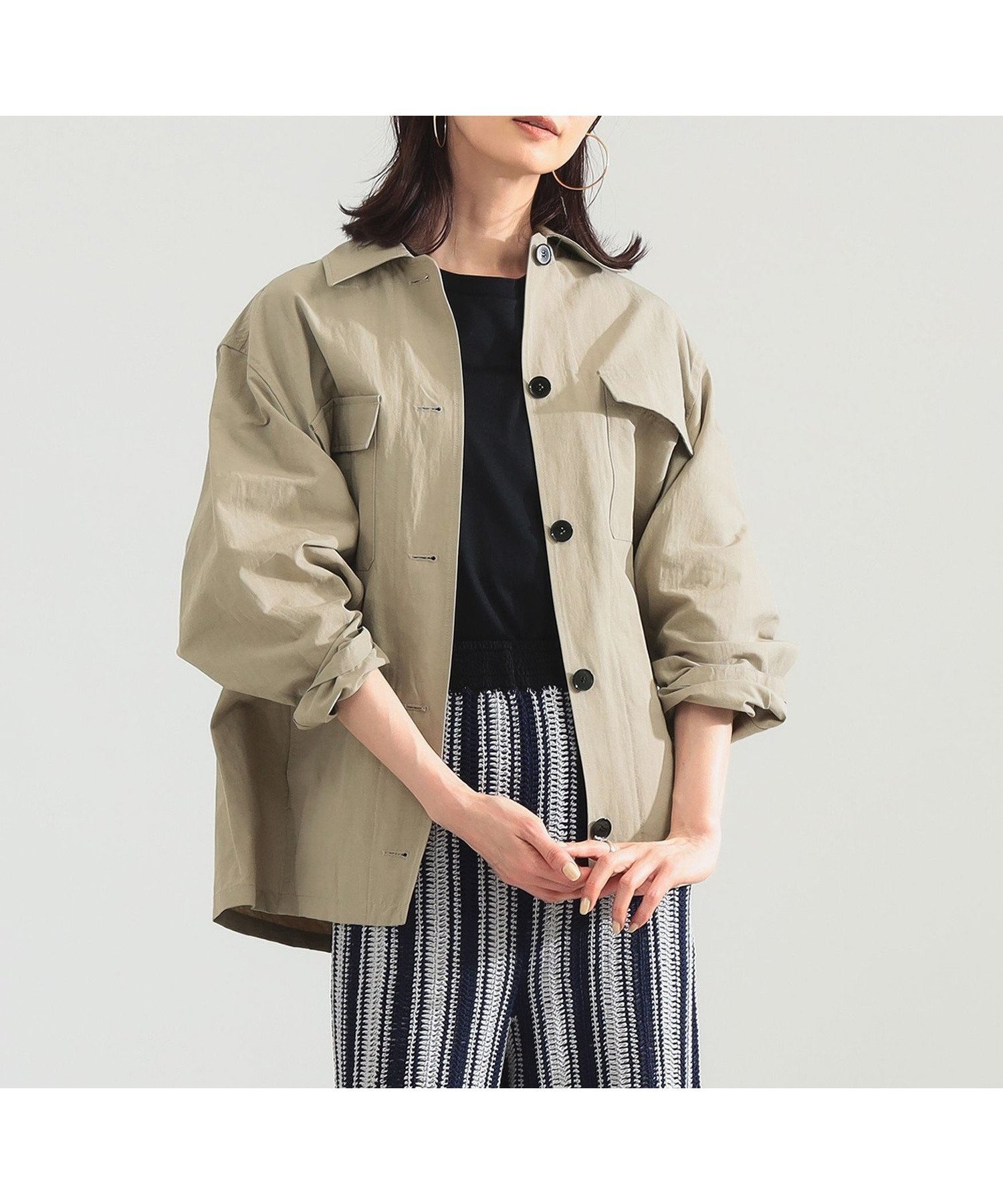 【デミルクス ビームス/Demi-Luxe BEAMS】の【4/2新規値下げ】ナチュラル ワッシャー ブルゾン 人気、トレンドファッション・服の通販 founy(ファニー) 　ファッション　Fashion　レディースファッション　Fashion for Women　アウター　Coat / Outerwear Collection　ブルゾンジャケット・スポーティアウター　Blouson Jackets　フィット　Fit, Slim Fit　フェミニン　Feminine, Girly　フラップ　Flap, Flap Pocket　フロント　Front, Front Design　ブルゾン　Blouson, Bomber Jacket　ポケット　Pocket, Pocket Detail　モダン　Modern, Contemporary　リラックス　Relax, Relaxed Fit　ワイド　Wide, Wide Fit　ワッシャー　Washer, Crinkled Finish　おすすめ　Recommended / Our Picks　エレガント 上品　Elegant　 other-1|ID: prp329100004936205 ipo3291000000037041732