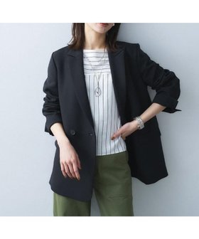 【アンタイトル/UNTITLED】の【洗える/ストレッチ性】ダブルブレストジャケット 人気、トレンドファッション・服の通販 founy(ファニー) ファッション Fashion レディースファッション Fashion for Women アウター Coat / Outerwear Collection レディースジャケット・軽アウター Jackets おすすめ Recommended / Our Picks ストレッチ Stretch, Stretchy Fabric ストレート Straight, Straight Cut スマート Smart, Elegant デニム Denim, Jeans Material プリント Print, Printed Pattern ボトム Bottoms, Lower Wear ポケット Pocket, Pocket Detail ロング Long, Long-Length ワイド Wide, Wide Fit 洗える Machine Washable |ID:prp329100004936212