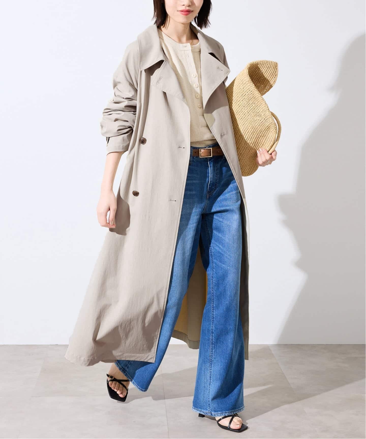 【スローブ イエナ/SLOBE IENA】のオーバートレンチコート インテリア・キッズ・メンズ・レディースファッション・服の通販 founy(ファニー) 　ファッション　Fashion　レディースファッション　Fashion for Women　アウター　Coat / Outerwear Collection　コート・ロングコート・ピーコート　Long Coats, Peacoats & More　トレンチコート / 春秋の定番アウター　Trench Coats　2026年　2026　スウェット / スエット　Sweatshirt, Sweatwear　スーツ　Suit, Formalwear　セットアップ　Set-Up, Coordinated Outfit　デニム　Denim, Jeans Material　春　Spring　ベージュ|ID: prp329100004936214 ipo3291000000037041765