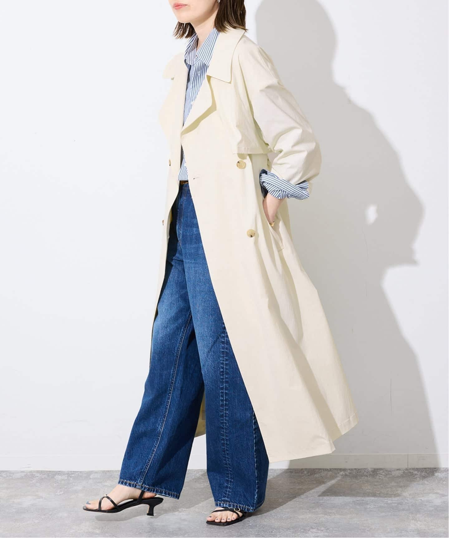 【スローブ イエナ/SLOBE IENA】のオーバートレンチコート インテリア・キッズ・メンズ・レディースファッション・服の通販 founy(ファニー) 　ファッション　Fashion　レディースファッション　Fashion for Women　アウター　Coat / Outerwear Collection　コート・ロングコート・ピーコート　Long Coats, Peacoats & More　トレンチコート / 春秋の定番アウター　Trench Coats　2026年　2026　スウェット / スエット　Sweatshirt, Sweatwear　スーツ　Suit, Formalwear　セットアップ　Set-Up, Coordinated Outfit　デニム　Denim, Jeans Material　春　Spring　イエロー|ID: prp329100004936214 ipo3291000000037041766