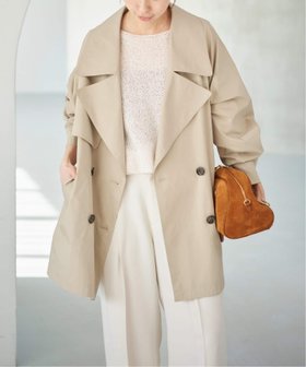 【スピック&スパン/Spick & Span】の《新色有り / 追加》C/Pミドル丈トレンチコート 人気、トレンドファッション・服の通販 founy(ファニー) ファッション Fashion レディースファッション Fashion for Women アウター Coat / Outerwear Collection コート・ロングコート・ピーコート Long Coats, Peacoats & More トレンチコート / 春秋の定番アウター Trench Coats ショート Short, Short Length シンプル Simple, Minimal ストレッチ Stretch, Stretchy Fabric スリーブ Sleeve, Long Sleeve / Short Sleeve トレンチ Trench, Trench Coat バランス Balance, Style Balance ミドル Middle Length, Mid Height |ID:prp329100004936226