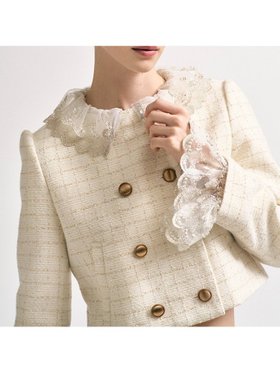 【リリーブラウン/Lily Brown】の【WEB限定カラー】 L.B CANDY STOCK スカラップビジューアタッチドジャケット 人気、トレンドファッション・服の通販 founy(ファニー) ファッション Fashion レディースファッション Fashion for Women アウター Coat / Outerwear Collection レディースジャケット・軽アウター Jackets 春 Spring カフス Cuff Design ショート Short, Short Length ジャケット Jacket, Outerwear スマート Smart, Elegant セットアップ Set-Up, Coordinated Outfit ツイル Twist, Twisted Detail ツイード Twill, Twill Weave ロング Long, Long-Length ワーク Workwear, Utility Style A/W・秋冬 Autumn/Winter エレガント 上品 Elegant |ID:prp329100004936235