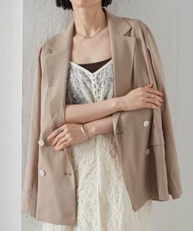 【ラナン/Ranan】のRanan/シアーダブルジャケット 大人の最旬トレンドファッション＆コーディネート founy(ファウニー) ファッション Fashion レディースファッション Fashion for Women アウター Coat / Outerwear Collection レディースジャケット・軽アウター Jackets 春 Spring シアー Sheer, See-Through スリット Slit, Slit Detail ダウン Down, Puffer デニム Denim, Jeans Material ポケット Pocket, Pocket Detail S/S・春夏 SS, Spring/Summer, Warm Season 夏 Summer エレガント 上品 Elegant |ID:prp329100004936248