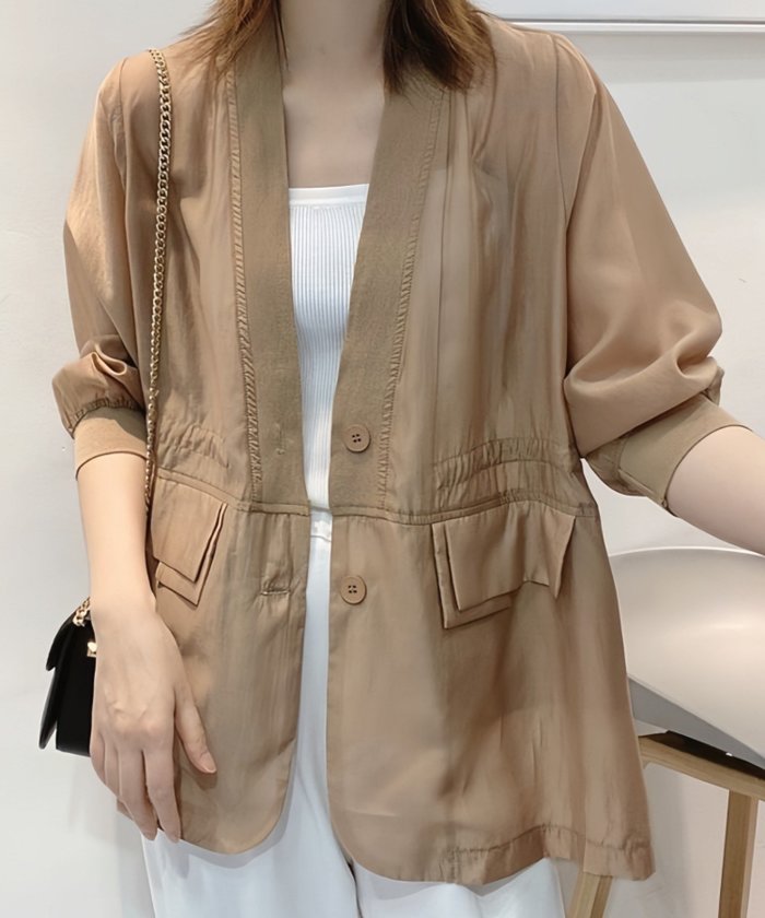 【ディアベル/DIAVEL】の五分袖シアージャケット カーディガン インテリア・キッズ・メンズ・レディースファッション・服の通販 founy(ファニー) https://founy.com/ ファッション Fashion レディースファッション Fashion for Women 春 Spring 秋 Autumn カーディガン Cardigan, Knitwear ギャザー Gathered, Ruffled シアー Sheer, See-Through ショルダー Shoulder, Shoulder Strap シンプル Simple, Minimal トレンド Trend, Trending Now ドロップ Drop Shoulder, Dropped Style 長袖 Long Sleeve, Full Sleeve フェミニン Feminine, Girly ベーシック Basic, Essential ポケット Pocket, Pocket Detail 半袖 Short Sleeve, Half Sleeve 羽織 Haori, Light Jacket 無地 Plain, Solid Color S/S・春夏 SS, Spring/Summer, Warm Season 再入荷 Restock / Back in Stock プチプライス・低価格 Affordable / Budget Price おすすめ Recommended / Our Picks 夏 Summer 旅行 Travel |ID: prp329100004936251 ipo3291000000037041913