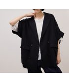 【アダム エ ロペ/ADAM ET ROPE'】の【サステナブル】ショートスリーブシャツジャケット ブラック(01)|ID:prp329100004936259