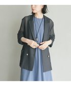 【ドゥ アルシーヴ/Doux archives】の【ロングシーズンHIT ITEM】メッシュテーラードダブルジャケット CHARCOAL GRAY|ID:prp329100004936277