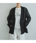 【ドゥ アルシーヴ/Doux archives】の【ロングシーズンHIT ITEM】メッシュテーラードダブルジャケット BLACK|ID:prp329100004936277