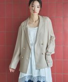 【ドゥ アルシーヴ/Doux archives】の【ロングシーズンHIT ITEM】メッシュテーラードダブルジャケット BEIGE|ID:prp329100004936277