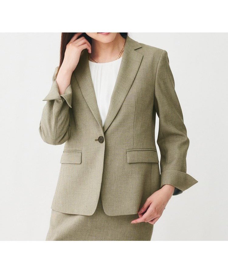 【アンタイトル/UNTITLED】の【洗える/お仕事スーツ】ドライメランジ テーラードジャケット インテリア・キッズ・メンズ・レディースファッション・服の通販 founy(ファニー) 　ファッション　Fashion　レディースファッション　Fashion for Women　アウター　Coat / Outerwear Collection　レディースジャケット・軽アウター　Jackets　テーラードジャケット / 通勤・きれいめスタイル　Tailored Jackets & Blazers　スーツ　Business Suits & Workwear　スーツジャケット・オフィスブレザー　Suit Jackets / Blazers　洗える　Machine Washable　シェイプ　Shape, Slim Fit　ジャケット　Jacket, Outerwear　スマート　Smart, Elegant　スーツ　Suit, Formalwear　ドレープ　Drape, Draping Fabric　定番　Standard, Basic Item　ポケット　Pocket, Pocket Detail　メランジ　Melange, Mixed Yarn　A/W・秋冬　Autumn/Winter　おすすめ　Recommended / Our Picks　夏　Summer　ビジネス 仕事 通勤　Business / Work / Commuting　ベージュ|ID: prp329100004936286 ipo3291000000037042088