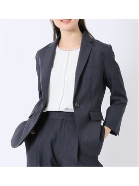 【タカキュー/TAKA-Q】のストレッチ ウォッシャブル 1ボタン 7分袖 ジャケット 紺(セットアップ可能) 大人の最旬トレンドファッション＆コーディネート founy(ファウニー) ファッション Fashion レディースファッション Fashion for Women アウター Coat / Outerwear Collection レディースジャケット・軽アウター Jackets ウォッシャブル Machine Washable 軽量 Lightweight, Ultra Light シフォン Chiffon, Lightweight Fabric ジャケット Jacket, Outerwear ストレッチ Stretch, Stretchy Fabric スリット Slit, Slit Detail セットアップ Set-Up, Coordinated Outfit ツイル Twist, Twisted Detail ドレス Dress, One-Piece 定番 Standard, Basic Item フォーマル Formal, Dressy フラップ Flap, Flap Pocket ベーシック Basic, Essential ポケット Pocket, Pocket Detail エレガント 上品 Elegant |ID:prp329100004936292