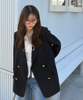【フリーズマート/FREE'S MART】の金ボタンダブルブレストジャケット 人気、トレンドファッション・服の通販 founy(ファニー) ファッション Fashion レディースファッション Fashion for Women アウター Coat / Outerwear Collection レディースジャケット・軽アウター Jackets 夏 Summer |ID:prp329100004936305