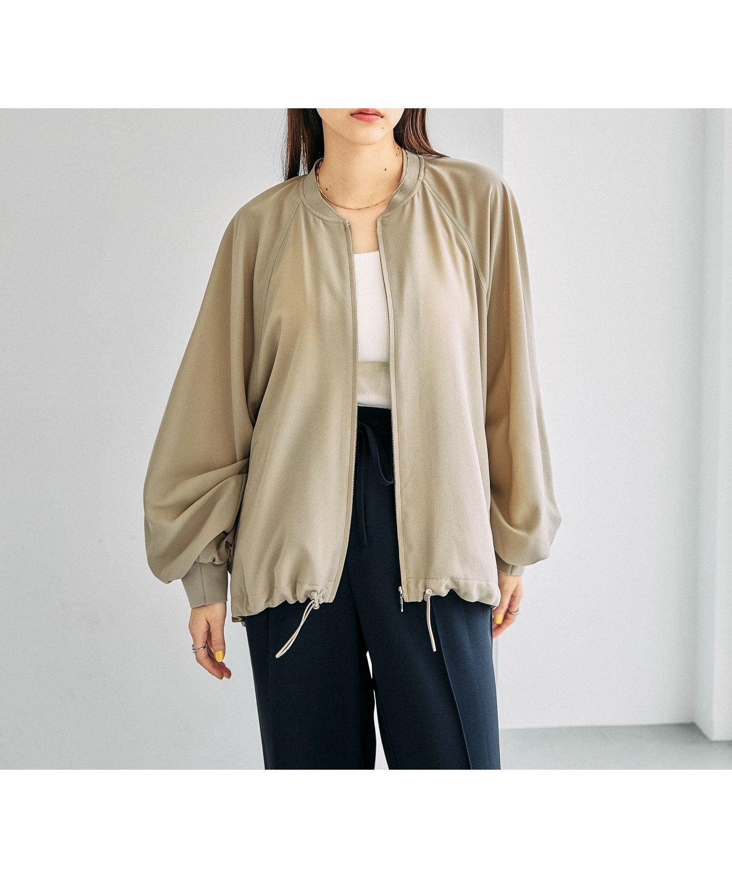 【レプシィム ローリーズファーム/LEPSIM LOWRYS FARM】のUVドロストギャザーブルゾン インテリア・キッズ・メンズ・レディースファッション・服の通販 founy(ファニー) 　ファッション　Fashion　レディースファッション　Fashion for Women　アウター　Coat / Outerwear Collection　ブルゾンジャケット・スポーティアウター　Blouson Jackets　ブルゾン　Blouson, Bomber Jacket　ワイド　Wide, Wide Fit　春　Spring　セージ72|ID: prp329100004936340 ipo3291000000037042325