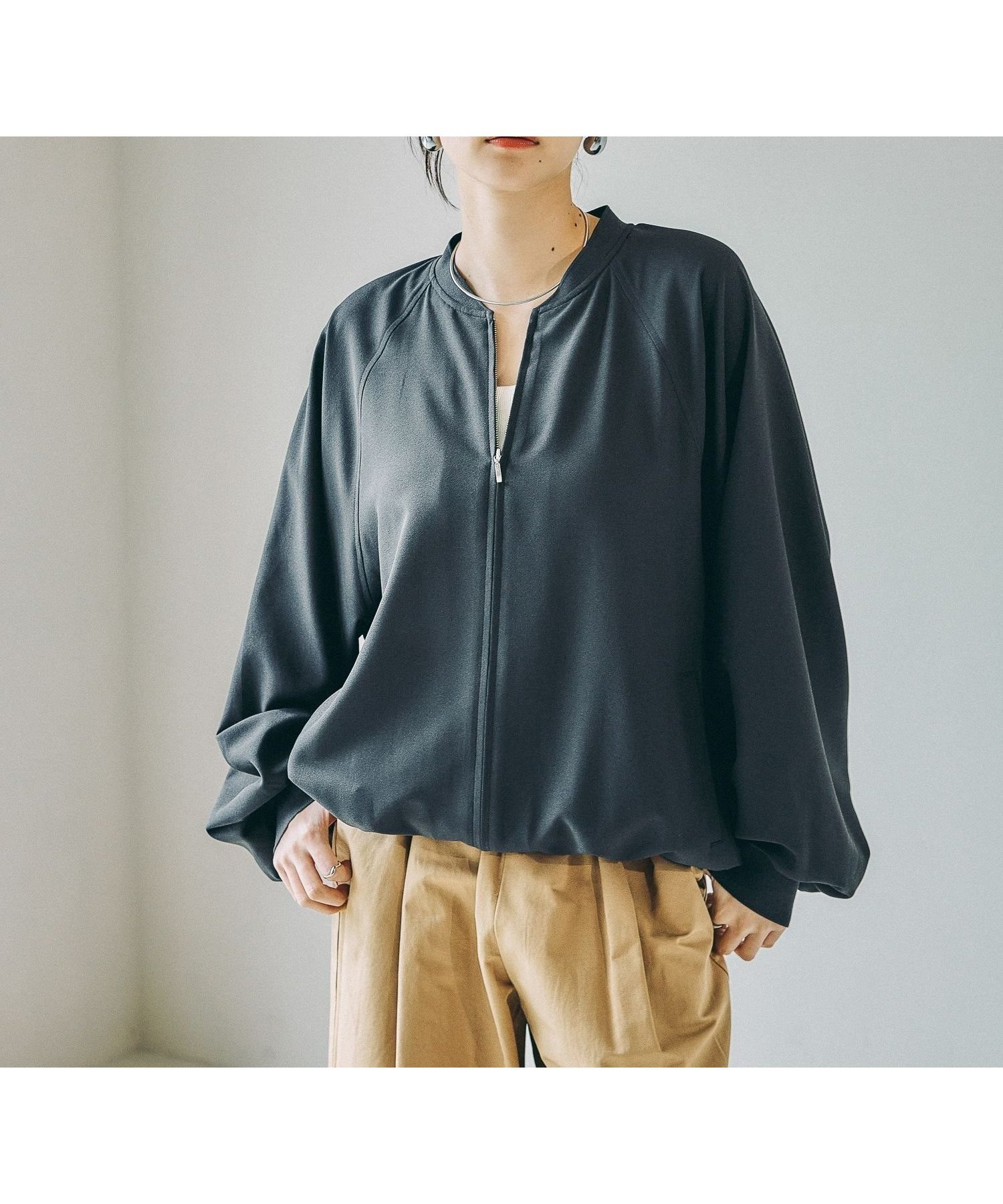 【レプシィム ローリーズファーム/LEPSIM LOWRYS FARM】のUVドロストギャザーブルゾン インテリア・キッズ・メンズ・レディースファッション・服の通販 founy(ファニー) 　ファッション　Fashion　レディースファッション　Fashion for Women　アウター　Coat / Outerwear Collection　ブルゾンジャケット・スポーティアウター　Blouson Jackets　ブルゾン　Blouson, Bomber Jacket　ワイド　Wide, Wide Fit　春　Spring　チャコール18|ID: prp329100004936340 ipo3291000000037042327