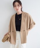 【ルクールブラン/le.coeur blanc】のタンブラーハーフスリーブテーラードジャケット 人気、トレンドファッション・服の通販 founy(ファニー) ファッション Fashion レディースファッション Fashion for Women アウター Coat / Outerwear Collection レディースジャケット・軽アウター Jackets テーラードジャケット / 通勤・きれいめスタイル Tailored Jackets & Blazers ジャケット Jacket, Outerwear 夏 Summer 羽織 Haori, Light Jacket thumbnail キャメル|ID: prp329100004936348 ipo3291000000037042359