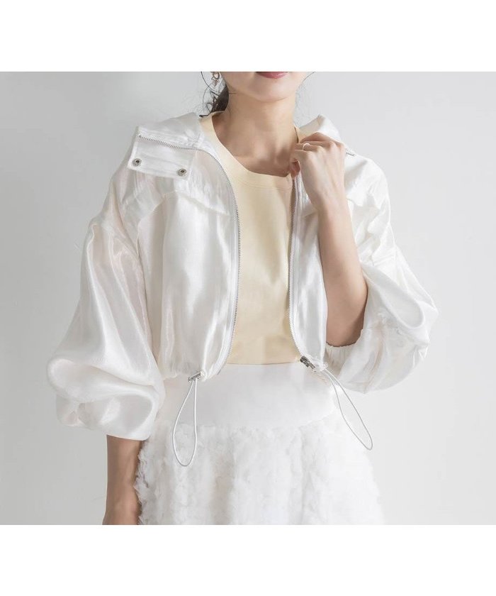 【ランダ/RANDA】のジップアップブルゾン インテリア・キッズ・メンズ・レディースファッション・服の通販 founy(ファニー) https://founy.com/ ファッション Fashion レディースファッション Fashion for Women アウター Coat / Outerwear Collection ブルゾンジャケット・スポーティアウター Blouson Jackets コンパクト Compact, Small Size シャーリング Shirring, Ruched スリーブ Sleeve, Long Sleeve / Short Sleeve バランス Balance, Style Balance フェミニン Feminine, Girly |ID: prp329100004936362 ipo3291000000037099393