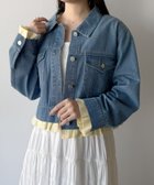 【ジュノア/JUNOAH】のmipiarl ヘムフリルデニムジャケット 人気、トレンドファッション・服の通販 founy(ファニー) ファッション Fashion レディースファッション Fashion for Women アウター Coat / Outerwear Collection レディースジャケット・軽アウター Jackets デニムジャケット / カジュアルアウター Denim Jackets thumbnail ライトブルー|ID: prp329100004936365 ipo3291000000037042458