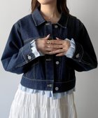 【ジュノア/JUNOAH】のmipiarl ヘムフリルデニムジャケット 人気、トレンドファッション・服の通販 founy(ファニー) ファッション Fashion レディースファッション Fashion for Women アウター Coat / Outerwear Collection レディースジャケット・軽アウター Jackets デニムジャケット / カジュアルアウター Denim Jackets thumbnail ネイビー|ID: prp329100004936365 ipo3291000000037042459