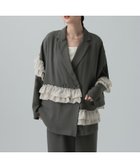 【レプシィム ローリーズファーム/LEPSIM LOWRYS FARM】の《リネンライクドライシリーズ》フリルW長袖ジャケット 人気、トレンドファッション・服の通販 founy(ファニー) ファッション Fashion レディースファッション Fashion for Women アウター Coat / Outerwear Collection レディースジャケット・軽アウター Jackets おすすめ Recommended / Our Picks シフォン Chiffon, Lightweight Fabric ジャケット Jacket, Outerwear セットアップ Set-Up, Coordinated Outfit チュール Tulip, Tulip Motif トレンド Trend, Trending Now フェミニン Feminine, Girly フリル Frill, Ruffle ラップ Wrap, Wrap Design エレガント 上品 Elegant 人気 Popular, Best Seller 今季 This Season, Current Season 長袖 Long Sleeve, Full Sleeve thumbnail チャコール18|ID: prp329100004936375 ipo3291000000037042490