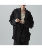 【レプシィム ローリーズファーム/LEPSIM LOWRYS FARM】の《リネンライクドライシリーズ》フリルW長袖ジャケット 人気、トレンドファッション・服の通販 founy(ファニー) ファッション Fashion レディースファッション Fashion for Women アウター Coat / Outerwear Collection レディースジャケット・軽アウター Jackets おすすめ Recommended / Our Picks シフォン Chiffon, Lightweight Fabric ジャケット Jacket, Outerwear セットアップ Set-Up, Coordinated Outfit チュール Tulip, Tulip Motif トレンド Trend, Trending Now フェミニン Feminine, Girly フリル Frill, Ruffle ラップ Wrap, Wrap Design エレガント 上品 Elegant 人気 Popular, Best Seller 今季 This Season, Current Season 長袖 Long Sleeve, Full Sleeve thumbnail ブラック09|ID: prp329100004936375 ipo3291000000037042491