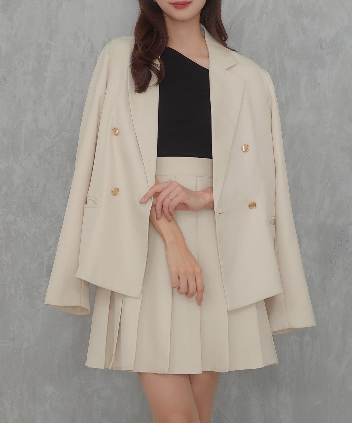 【ジュノア/JUNOAH】のセネア テーラードジャケット+スカート インテリア・キッズ・メンズ・レディースファッション・服の通販 founy(ファニー) 　ファッション　Fashion　レディースファッション　Fashion for Women　アウター　Coat / Outerwear Collection　レディースジャケット・軽アウター　Jackets　テーラードジャケット / 通勤・きれいめスタイル　Tailored Jackets & Blazers　ジャケット　Jacket, Outerwear　アイボリー|ID: prp329100004936383 ipo3291000000037042524