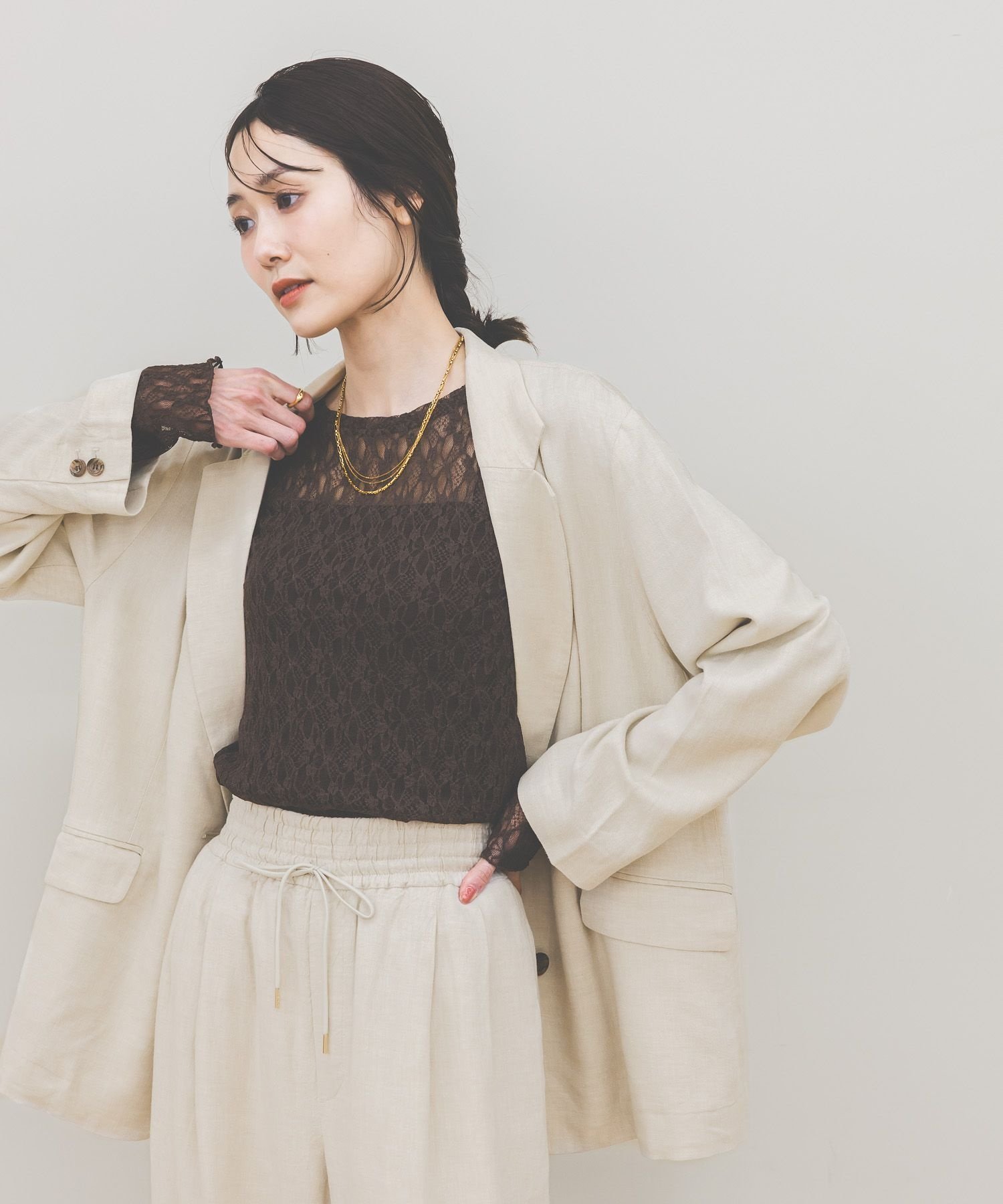 【グローバルワーク/GLOBAL WORK】のフレンチリネンジャケット/612370 インテリア・キッズ・メンズ・レディースファッション・服の通販 founy(ファニー) 　ファッション　Fashion　レディースファッション　Fashion for Women　アウター　Coat / Outerwear Collection　レディースジャケット・軽アウター　Jackets　おすすめ　Recommended / Our Picks　インナー　Innerwear　キャミソール　Camisole, Spaghetti Strap Top　ジャケット　Jacket, Outerwear　ストライプ　Stripe, Striped Pattern　セットアップ　Set-Up, Coordinated Outfit　タンク　Tank Top, Sleeveless Top　トレンド　Trend, Trending Now　ボトム　Bottoms, Lower Wear　リネン　Linen, Linen Fabric　ビジネス 仕事 通勤　Business / Work / Commuting　吸水　Absorbent, Quick-Dry　洗える　Machine Washable　羽織　Haori, Light Jacket　ナチュラル08|ID: prp329100004936386 ipo3291000000037042533