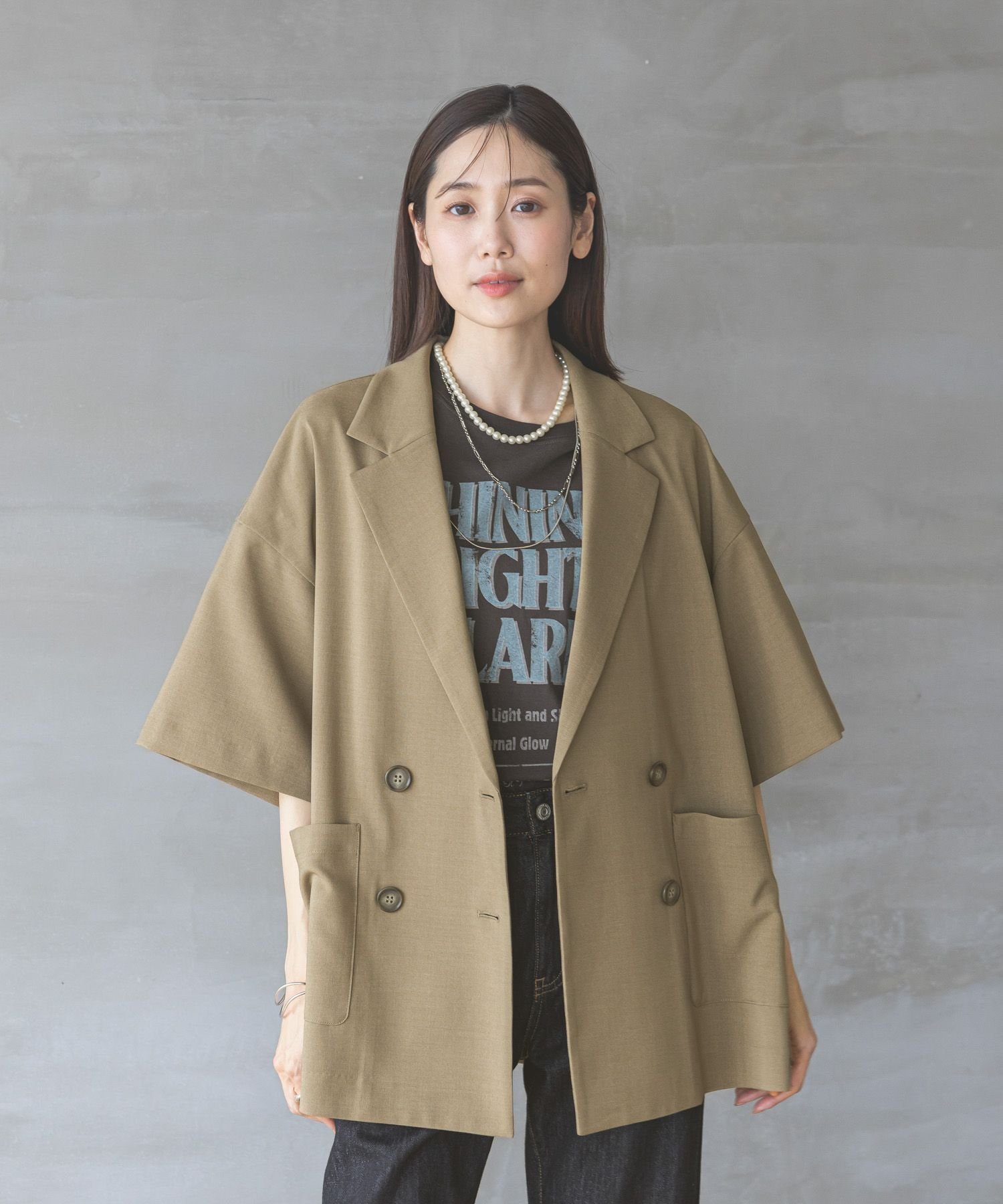 【グローバルワーク/GLOBAL WORK】のお手入れラクラクセットアップ/ジャケット/290003 インテリア・キッズ・メンズ・レディースファッション・服の通販 founy(ファニー) 　ファッション　Fashion　レディースファッション　Fashion for Women　アウター　Coat / Outerwear Collection　レディースジャケット・軽アウター　Jackets　ジャケット　Jacket, Outerwear　ストレッチ　Stretch, Stretchy Fabric　ストレート　Straight, Straight Cut　セットアップ　Set-Up, Coordinated Outfit　リラックス　Relax, Relaxed Fit　ワイド　Wide, Wide Fit　夏　Summer　羽織　Haori, Light Jacket　オリーブベージュ57|ID: prp329100004936398 ipo3291000000037042588