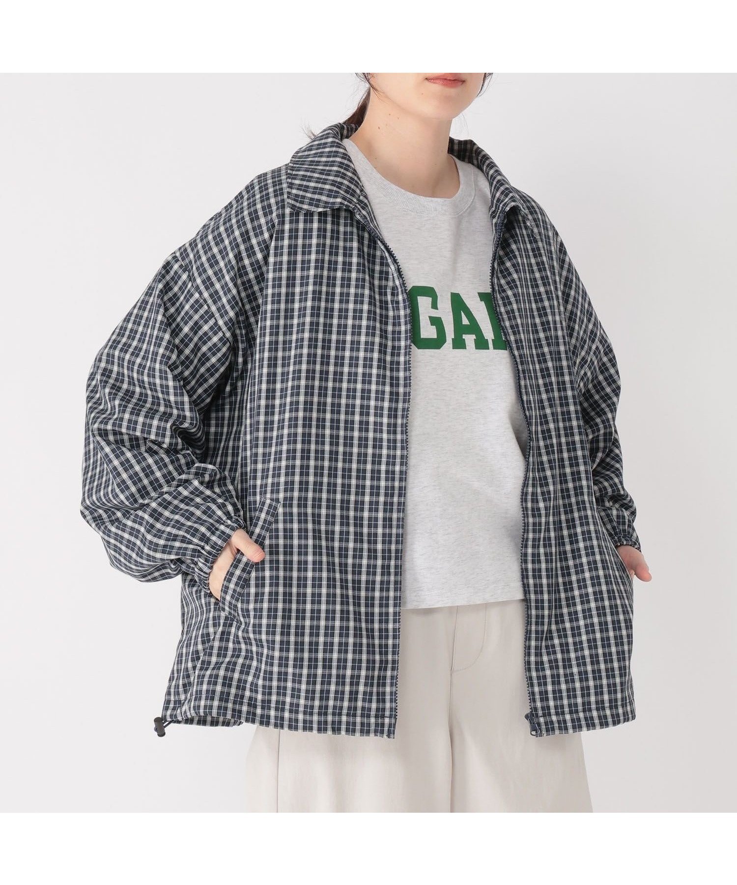 【スタディオ クリップ/studio CLIP】のチェックZIPブルゾン 人気、トレンドファッション・服の通販 founy(ファニー) 　ファッション　Fashion　レディースファッション　Fashion for Women　アウター　Coat / Outerwear Collection　ブルゾンジャケット・スポーティアウター　Blouson Jackets　おすすめ　Recommended / Our Picks　スウェット / スエット　Sweatshirt, Sweatwear　チェック　Check, Plaid, Tartan　フレア　Flare, Flared　ブルゾン　Blouson, Bomber Jacket　春　Spring　 other-1|ID: prp329100004936419 ipo3291000000037042675