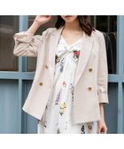 【ノエラ/Noela】のリネンゴールドボタンダブルジャケット ベージュ|ID: prp329100004936422 ipo3291000000037042687