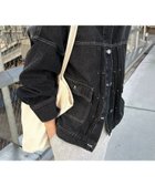 【アンドミー/andme】のオーバーサイズ ノーカラー ツイル デニム ジャケット ブラック|ID: prp329100004936424 ipo3291000000037259395