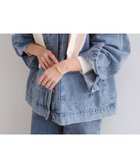 【アンドミー/andme】のオーバーサイズ ノーカラー ツイル デニム ジャケット ケミカルブルー|ID: prp329100004936424 ipo3291000000037259405