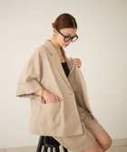 【ベイフロー/BAYFLOW】のセットアップ着用可能 カラミハーフスリーブジャケット ベージュ55|ID: prp329100004936447 ipo3291000000037308851