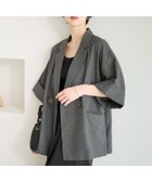【ベイフロー/BAYFLOW】のセットアップ着用可能 カラミハーフスリーブジャケット ブラック19|ID: prp329100004936447 ipo3291000000037308852