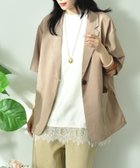 【インタープラネット/INTERPLANET】のリネンライク半袖テーラードジャケット 人気、トレンドファッション・服の通販 founy(ファニー) ファッション Fashion レディースファッション Fashion for Women アウター Coat / Outerwear Collection レディースジャケット・軽アウター Jackets テーラードジャケット / 通勤・きれいめスタイル Tailored Jackets & Blazers インナー Innerwear シンプル Simple, Minimal ジャケット Jacket, Outerwear ベーシック Basic, Essential エレガント 上品 Elegant 半袖 Short Sleeve, Half Sleeve 定番 Standard, Basic Item 羽織 Haori, Light Jacket thumbnail グレージュ|ID: prp329100004936454 ipo3291000000037042834