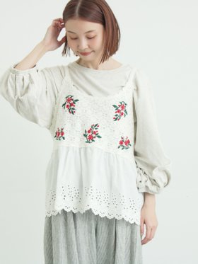 【サマンサモスモス/Samansa Mos2】のニットドッキングレースビスチェ 大人の最旬トレンドファッション＆コーディネート founy(ファウニー) ファッション Fashion レディースファッション Fashion for Women トップス・カットソー Cut & Sew Tops ニット Knit Tops & Sweaters ビスチェ Bustiers & Corset Tops / Layered Bustier Style おすすめ Recommended / Our Picks カットソー Cut and Sewn Top シンプル Simple, Minimal デニム Denim, Jeans Material ドッキング Docking, Mixed Material ビスチェ Bustier, Corset Top レース Lace, Lace Fabric 切替 Switching, Contrast Panel 透かし Cut-Out, Lacework |ID:prp329100004936455