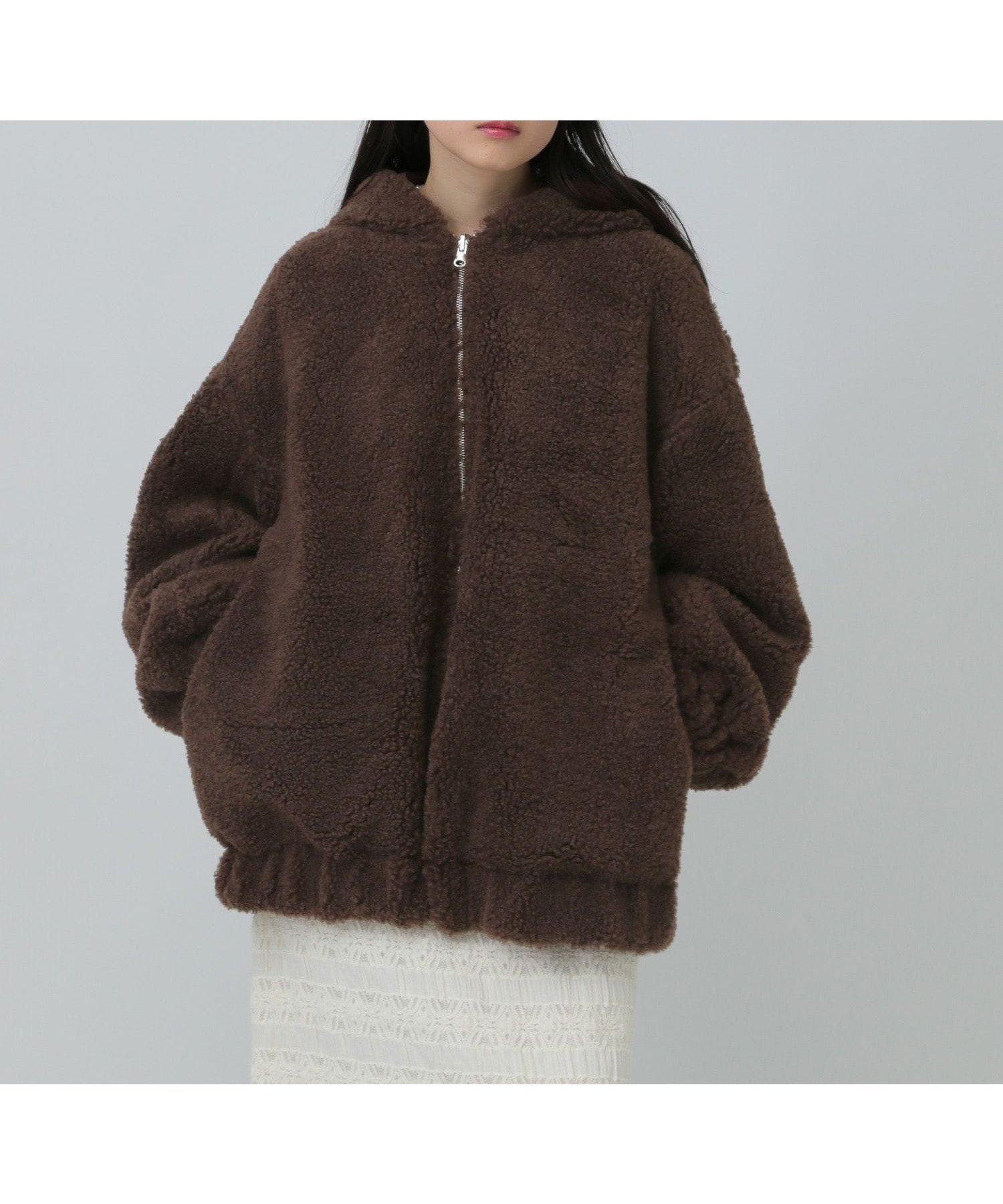 【レプシィム ローリーズファーム/LEPSIM LOWRYS FARM】のリバーシブルボアフーディブルゾン インテリア・キッズ・メンズ・レディースファッション・服の通販 founy(ファニー) 　ファッション　Fashion　レディースファッション　Fashion for Women　アウター　Coat / Outerwear Collection　ブルゾンジャケット・スポーティアウター　Blouson Jackets　トレンド　Trend, Trending Now　ブルゾン　Blouson, Bomber Jacket　リバーシブル　Reversible, Two-Sided　ワイド　Wide, Wide Fit　冬　Winter / This Winter　防寒　Cold Protection, Winter-Ready　ブラウン58|ID: prp329100004936468 ipo3291000000037042919