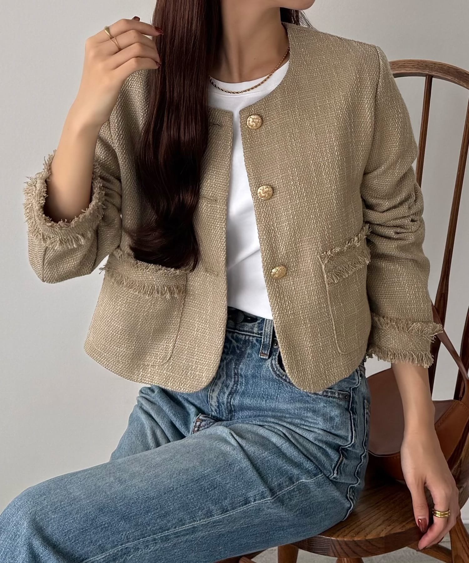 【ジュノア/JUNOAH】のcallautia ゴールドボタンツイードジャケット 人気、トレンドファッション・服の通販 founy(ファニー) 　ファッション　Fashion　レディースファッション　Fashion for Women　アウター　Coat / Outerwear Collection　レディースジャケット・軽アウター　Jackets　 other-1|ID: prp329100004936480 ipo3291000000037042972