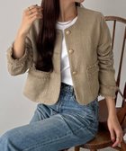 【ジュノア/JUNOAH】のcallautia ゴールドボタンツイードジャケット 人気、トレンドファッション・服の通販 founy(ファニー) ファッション Fashion レディースファッション Fashion for Women アウター Coat / Outerwear Collection レディースジャケット・軽アウター Jackets thumbnail ベージュ|ID: prp329100004936480 ipo3291000000037042975