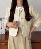 【ジュノア/JUNOAH】のcallautia ゴールドボタンツイードジャケット 人気、トレンドファッション・服の通販 founy(ファニー) ファッション Fashion レディースファッション Fashion for Women アウター Coat / Outerwear Collection レディースジャケット・軽アウター Jackets thumbnail アイボリー|ID: prp329100004936480 ipo3291000000037042979